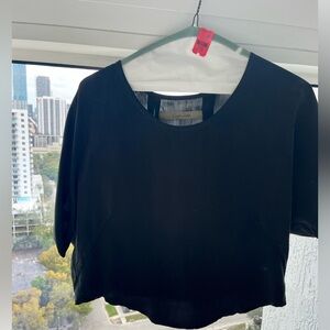 Enza Costa Black Crop Top